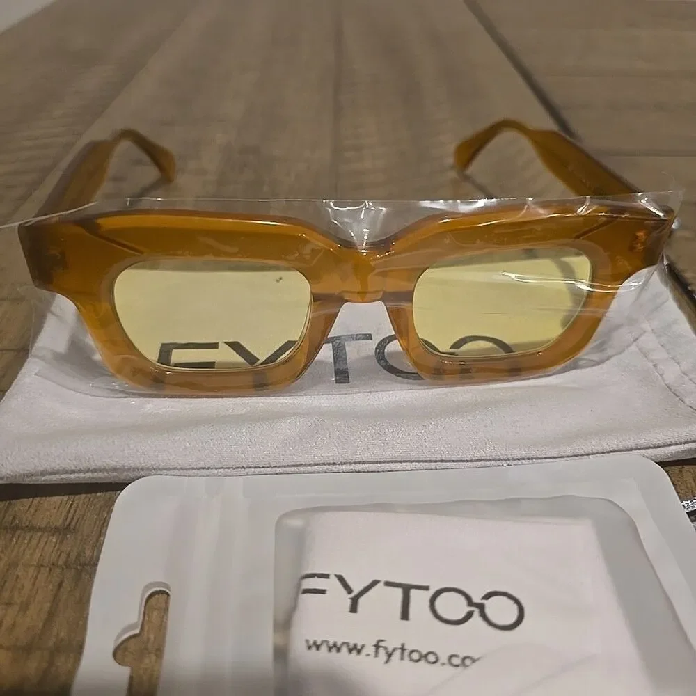 Patsy Chunky Recrangular Eyeglasses Orange Acetate Premium Resin **FRAMES ONLY